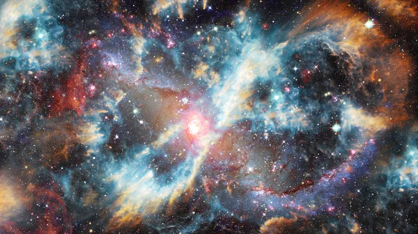 太空中的螺旋星系美国航天局提供的这一图像的要素 — 图库照片