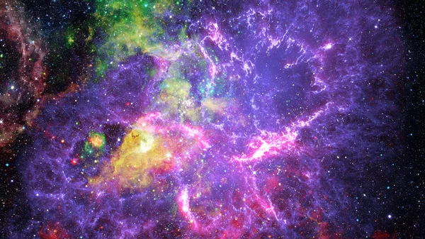 Abstrakta Ljusa Färgglada Universum Nebulosa Stjärnklara Natthimlen Regnbågens Färger Multicolor — Stockfoto