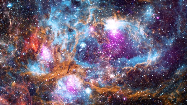 Фон Космической Галактики Туманностью Звездной Пылью Яркими Сияющими Звездами Элементы — стоковое фото