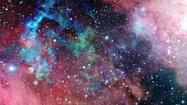 Colored Nebula Open Cluster Stars Universe Elements Image Furnished Nasa — Stock Photo, Image