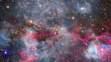 Bilimsel arka plan - galaxy ve boşluk bulutsu. Nasa tarafından döşenmiş bu görüntü unsurları