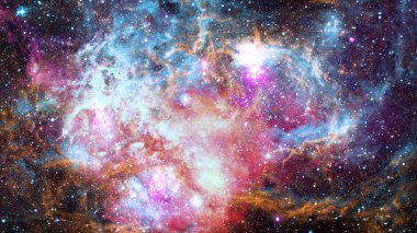 Galaksi ve nebula. Bu görüntünün elementleri NASA tarafından desteklenmektedir