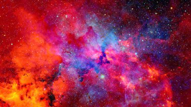 Galaksi ve nebula. Bu görüntünün elementleri NASA tarafından desteklenmektedir