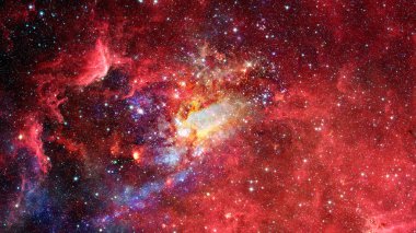 Parlayan sarmal galaksi. NASA tarafından desteklenen bu görüntünün elementleri.