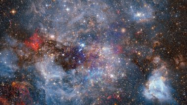 Renkli uzay nebulası. Bu görüntünün elementleri NASA tarafından desteklenmektedir.