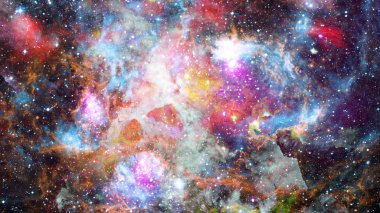 Yıldız alanı ve derin uzay birçok ışık yılı uzakta Dünya gezegeninin nebulada. Nasa tarafından döşenmiş bu görüntü unsurları.