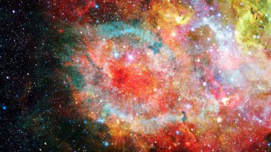 Bilimsel arka plan - galaxy ve boşluk bulutsu. Nasa tarafından döşenmiş bu görüntü unsurları