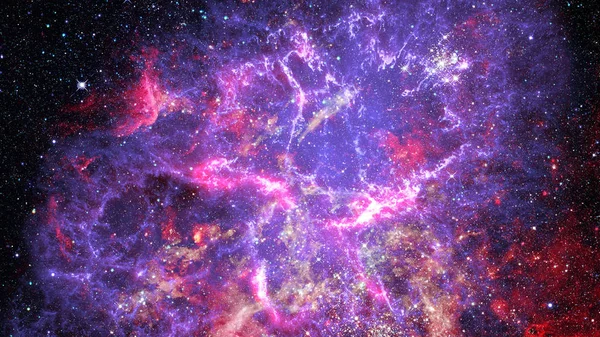星や星雲の夜空 Nasaによって提供されたこの画像の要素 — ストック写真