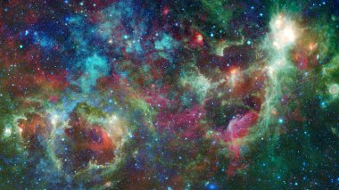 Derin uzayda nebula ve yıldızlar. Bu görüntünün elementleri NASA tarafından desteklenmektedir.