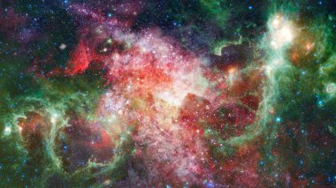 Uzayın derinliklerinde gaz bulutu. Bu görüntünün elementleri NASA tarafından desteklenmektedir.