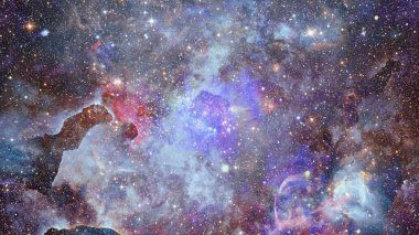 Güzel nebula ve galaksi. Bu görüntünün elementleri NASA tarafından desteklenmektedir.