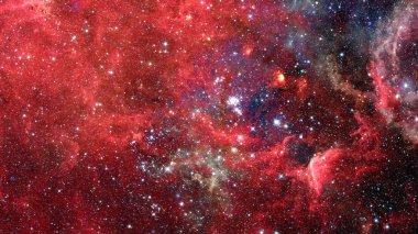 Karanlık nebula ve uzayda yıldızlar. Bu görüntünün elementleri NASA tarafından desteklenmektedir.