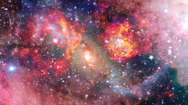 Uzaydaki sarmal galaksi. Bu görüntünün elementleri NASA tarafından desteklenmektedir.