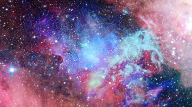 Güzel nebula ve galaksi. Bu görüntünün elementleri NASA tarafından desteklenmektedir.