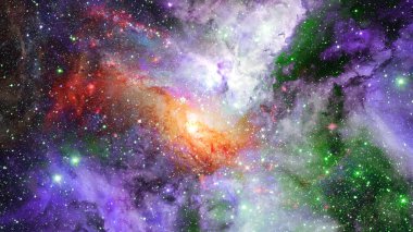 Starfield yıldız tozu ve nebula uzayı. Galaksi yaratıcı geçmişi. Bu görüntünün elementleri NASA tarafından desteklenmektedir.