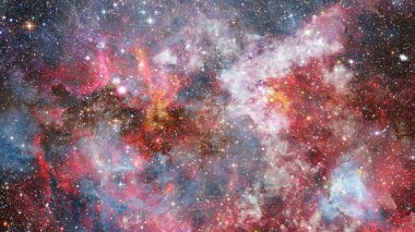 Evrenin arka plan. Yıldız kümesi ve Bulutsusu - uzayda bir bulut. Soyut astronomik gökada. Nasa tarafından döşenmiş bu görüntü unsurları.