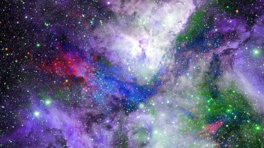 Galaksi ve nebula. Bu görüntünün elementleri NASA tarafından desteklenmektedir