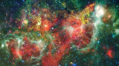 Manzara yıldız kümeleri, bir milyon yaşında. Nasa tarafından döşenmiş bu görüntü unsurları.