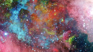 Güzel nebula ve galaksi. Bu görüntünün elementleri NASA tarafından desteklenmektedir.