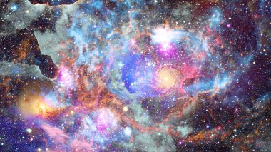 Nebula ve yıldızlar uzayda. Bu görüntünün elementleri NASA tarafından desteklenmektedir.