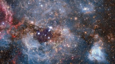 Karanlık nebula ve uzayda yıldızlar. Bu görüntünün elementleri NASA tarafından desteklenmektedir.
