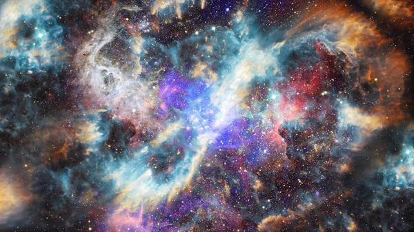 Νεφέλωμα Και Αστέρια Στο Βαθύ Διάστημα Μυστηριώδη Σύμπαν Στοιχεία Αυτής — Φωτογραφία Αρχείου