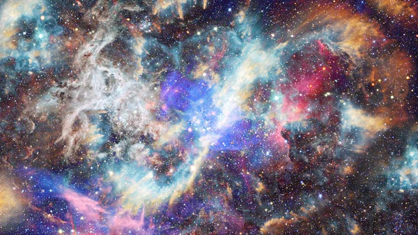 星云和宇宙中的星系美国航天局提供的这一图像的要素 — 图库照片