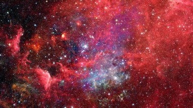 Renkli uzay nebulası. Bu görüntünün elementleri NASA tarafından desteklenmektedir.