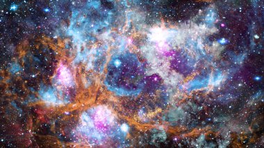 Derin uzay çok renkli Bulutsusu yıldızlar ve galaksiler. Nasa tarafından döşenmiş bu görüntü unsurları.