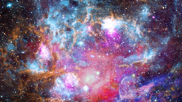 Färgade Nebula Och Öppna Kluster Stjärnor Universum Delar Denna Bild — Stockfoto