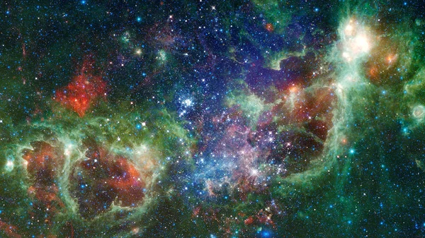 Renkli uzay nebulası. Bu görüntünün elementleri NASA tarafından desteklenmektedir.