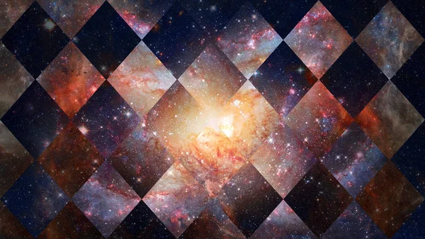 Abstrakta Hipster Geometrisk Bakgrund Med Trianglar Cirklar Nebulosa Stjärnor Och — Stockfoto