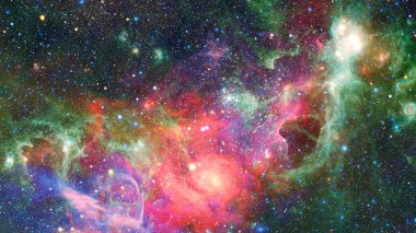 Nebula ve yıldızlar uzayda. Bu görüntünün elementleri NASA tarafından desteklenmektedir.