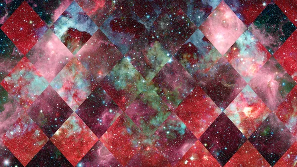 Universum Nevel Galaxy Collage Van Heilige Geometrie Abstracte Ruimte Elementen — Stockfoto