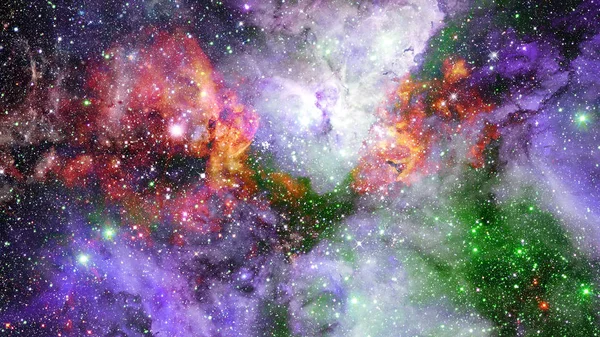 Giant Glowing Nebula Space Background Red Nebula Stars Elements Image — Stock Photo, Image