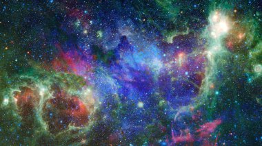 Galaksi ve nebula. Bu görüntünün elementleri NASA tarafından desteklenmektedir