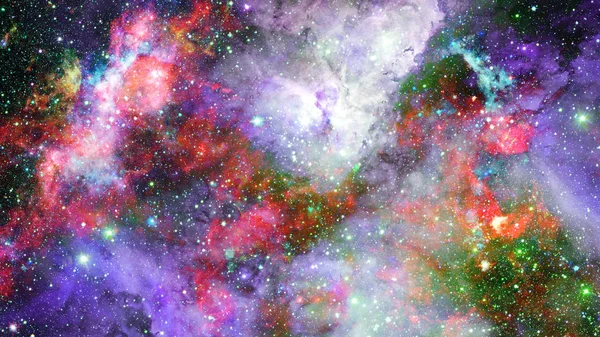 Nebulosa och stjärnor i rymden, mystiska universum. Faktorer som tillhandahålls av NASA — Stockfoto