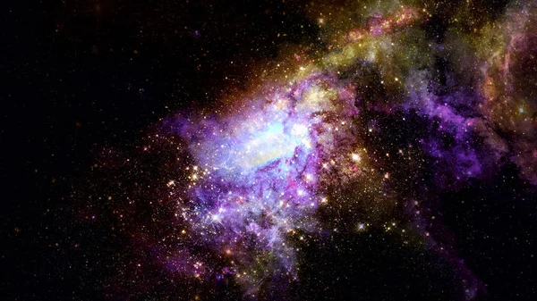 Parlayan sarmal galaksi. NASA tarafından desteklenen bu görüntünün elementleri.