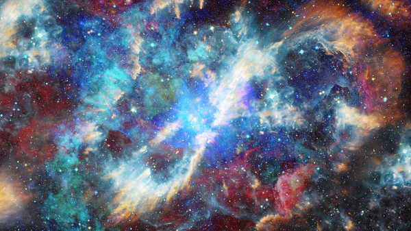 Nebulosa de color y cúmulo abierto. Elementos de esta imagen proporcionados por la NASA . — Foto de Stock