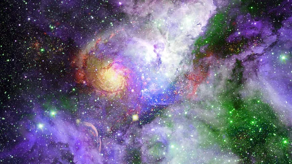 Yıldızlı dış uzaya - sarmal gökada. Nasa tarafından döşenmiş bu görüntü unsurları.