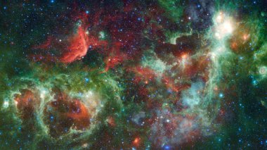 Yıldızlı derin uzay - Bulutsusu ve gökada. Nasa tarafından döşenmiş bu görüntü unsurları.