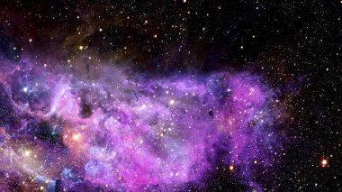 Bulutsusu ve galaksilerin karanlık uzayda. Fantezi arka plan. Nasa tarafından döşenmiş bu görüntü unsurları.