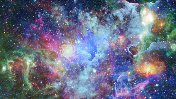 Colored Nebula Open Cluster Stars Universe Elements Image Furnished Nasa — Stock Photo, Image