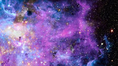 Bulutsusu ve galaksilerin karanlık uzayda. Bilim sanat. Nasa tarafından döşenmiş bu görüntü unsurları.