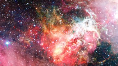 Nebula ve galaksiler uzayda. Bu görüntünün elementleri NASA tarafından desteklenmektedir.