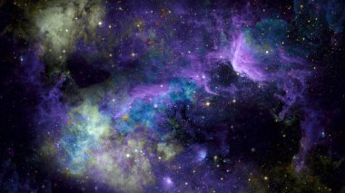 Yıldızlı derin uzay - Bulutsusu ve gökada. Nasa tarafından döşenmiş bu görüntü unsurları.