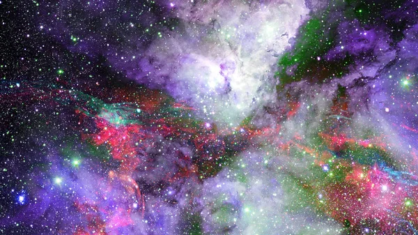 抽象的科学背景 星系和星云在空间中 这幅图像由美国国家航空航天局提供的元素 — 图库照片