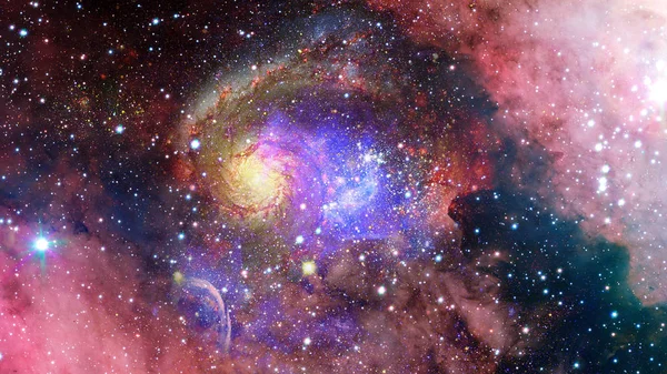 Espace Lointain Étoilé Nébuleuse Galaxie Éléments Cette Image Fournis Par — Photo