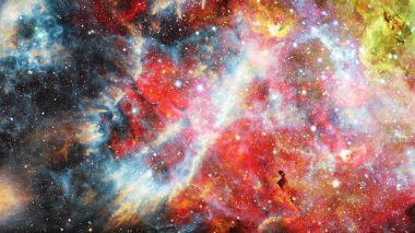 Bilimsel arka plan - galaxy ve boşluk bulutsu. Nasa tarafından döşenmiş bu görüntü unsurları