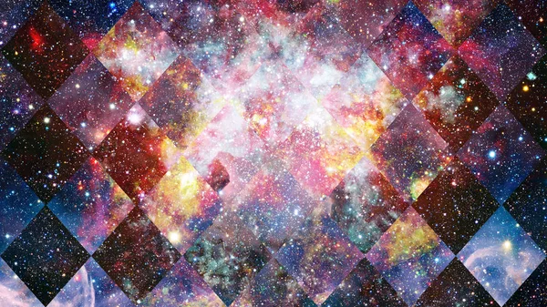 三角形 星や銀河と流行に敏感な幾何学的な背景を抽象化します Nasa から提供されたこのイメージの要素 — ストック写真